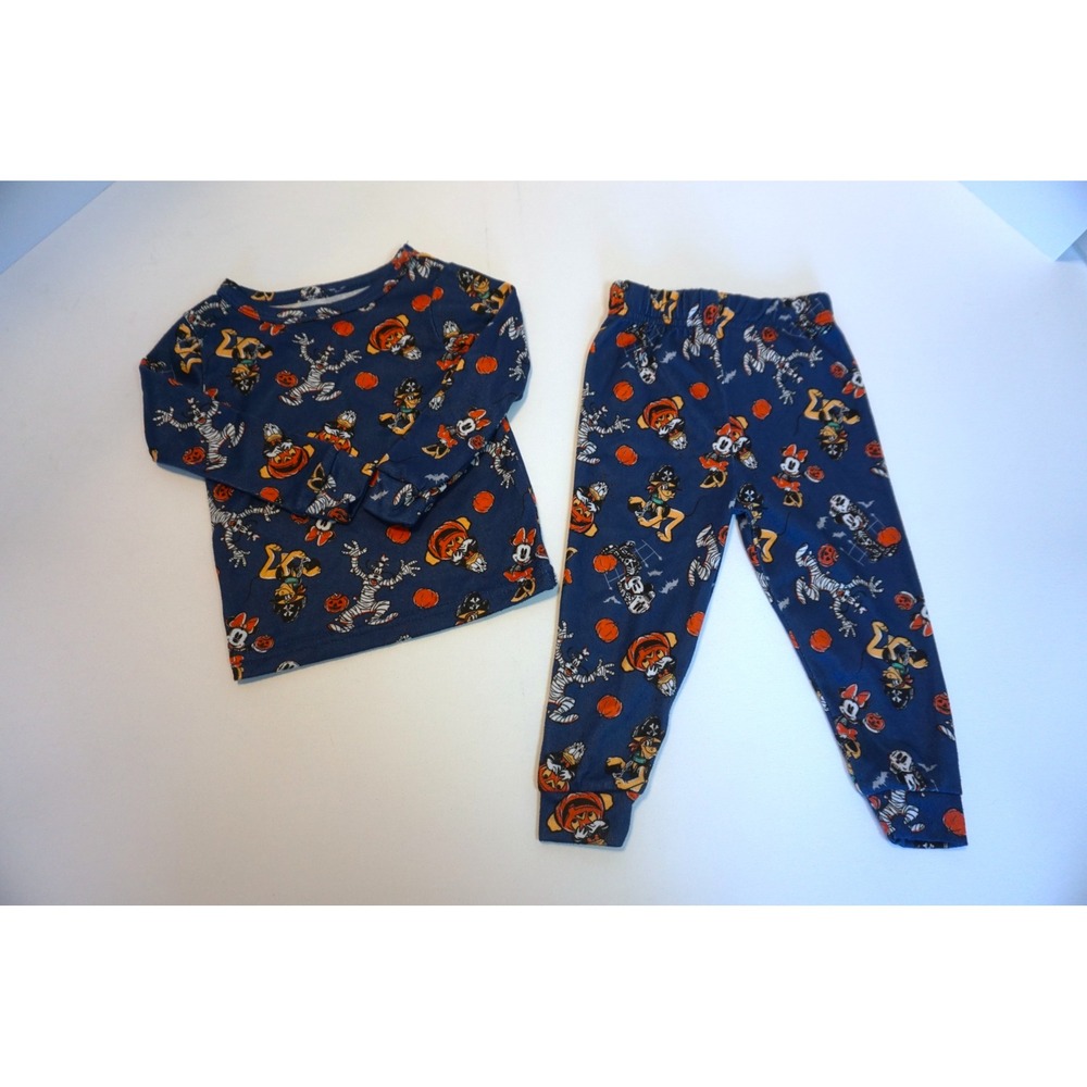Disney Mickey Mouse Halloween Pajama Set Toddler 2T Navy Blue MK1200DLLWM